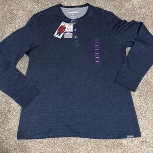 Eddie Bauer double knit Henley men's medium